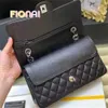 10a Top Tier Quality Jumbo Double Flap Bag Designer 25cm 30cm Real Leather Caviar Lambskin Classic All Black Purse Quilted Handbag adff