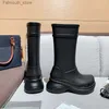 Stivali Designer Uomo Donna Moda Scarponi da neve Tacco Pioggia Gomma Stivali da pioggia invernali Piattaforma Caviglia Slip-On Mezza Rosa Nero Verde Focalistic Outdoor Stivaletti di lusso Q231011