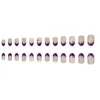 Kunstnagels Naakt nep-manicure met paarse rand Zoet charmant Herbruikbaar voor professionele nagelkunstsalonbenodigdheden