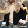 Mens Jackets Men Winter Warm Parkas Motorcycle Faux Fur Pocket Coat Suede Padded Fashion 231009