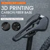 Cykel sadlar West Cykling Carbon 3D Printed Bike Saddle Ultralight Bike Saddle Breattable For Men Women Triathlon Road Mtb Mountain Bike Seat 231009