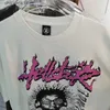 Erkek Tişörtleri Hellstar Ses Heaven Baskı Tshirt Harajuku Hip Hop Grafik Erkekler Kadın Sokak Giyim Kısa Kollu T-Shirts T231010