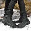 Botas novas botas de neve de pelúcia quente rendas até botas masculinas de alta qualidade botas impermeáveis de inverno ao ar livre anti-deslizamento botas de trabalho do exército botas de deserto q231010