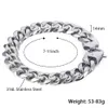 Bracelets de charme Davieslee Matte Poli Mens Bracelet Curb Cuban Link Chain 316L Bracelet en acier inoxydable 15 mm DHBM109 231009