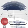 Umbrellas 1PC Automatic Open Golf Umbrella 62 Inch Large Umbrella Oversize Double Vented Canopy Waterproof Windproof Stick Umbrellas 231007