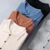 Erkek Sweaters Mvlyflrt 2023 Sonbahar Kış Giyim HARDIGAN 100 Mink Cashmere Örme Süveter Jumper Polo Gömlek Kot BR112 231010