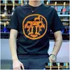 Męskie koszulki luksusowe H Designer T Shirt Mens Bluza Koń nadruk krótkie rękawe T-shirt mężczyzn Kobiet bawełniany rękaw Tshirt Tshirt Tose Tee Dhzap