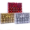 Decorazioni natalizie 100 pezzi Palline di Natale infrangibili infrangibili Palline di plastica da 6/4/3 cm Set di ornamenti natalizi sfusi per decorazioni per l'albero 231010