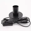 wholesale Polished Metal Desktop Lamp Base 180CM Cord E27 Base Holder With On/Off Switch EU US Plug in Screw For Table