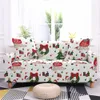 Chair Covers Bow wreath stretch slipcover Christma gift Santa Claus Slipcover Home full package a Christmas home holiday 231009