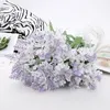 Dekorativa blommor Romantiskt tyg Silk Lavendelblomma Konstgjorda växter Fake Artificiales Flores Wedding Home Garden Table Decoration