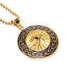 Pendant Necklaces European And American Vintage Pharaoh Guardian God Ugat Eye Hip Hop Stainless Steel Necklace