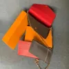 Pochette Felicie Crossbody Tinka Torby łańcuchowe Trzyczęściowa torba na karty na ramię obiadowa torba Messenger Lett torebka N240B