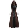 Disfraz de tema Cosplay Medieval Assassins Creed Disfraz Moda Sexy Slim Lace Up Vestido largo de cuero Abrigos para adultos Halloween Mujeres Disfraz Mujer x1010