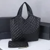 Icare Maxi Designer Tote Bags Acolchoado Pele De Cordeiro Couro Genuíno Moda Grande Capacidade Compras Luxo Casual Bolsas De Ombro Mulheres Bolsa Bolsa Homens Totes Bag