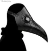 Kostymtillbehör Halloween Party Come Mask Plague Doctor Mask Festival Prom Performance Funny Pu Leather Maskl23101010