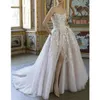 Berta A Line Wedding Dresses For Bride Stems Backless Satin Wedding Dress Vestidos de Novia Designer
