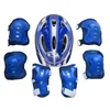 Joelheiras de cotovelo 7pcs meninos meninas conjunto de equipamentos de proteção prático skate ciclismo protetores de pulso capacete de segurança joelheiras à prova de choque skate 231010