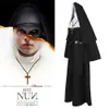 Themakostuum Film De non Valak Cosplay Kom toveren Lange jurk Priestergewaden Volwassen Horror Spook Eng Halloween Carnaval Verkleedkleding Q231010