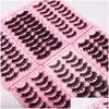 Outros itens de beleza para saúde Cílios postiços Olho de gato Fofo Faux Mink Lashes 8D 3D Wispy Curl 10Pairs Pack Dramático Longo Grosso Volume N Dhnes