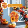 Candle Holders Maple Wreath Artificial Rings Home Goods Decor Fall Pe (plastic) Party Supplies Leaf Decorations