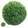 Fleurs décoratives plantes d'intérieur boules de verdure gazon artificiel pelouse faux pendentif décor suspendu topiaire en plastique bricolage feuille d'ornement