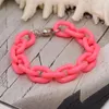 Link Armbänder Mode Mehrfarbige Acryl Ring Frauen Weibliche Mädchen Schmuck Geschenke Nette Liebe Herz Verschluss Armband Großhandel