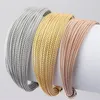 Il braccialetto non sbiadisce mai in acciaio inossidabile un sacco di bracciali a filo intrecciato braccialetti gioielli di moda femminile in oro rosa 231009