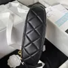 Diseñador Luxurys Bolso Canal Retro Borla Cadena de Oro Hardware Hobo Bolsa de axila 10A Top Calidad Piel de oveja Ocio Compras Bolsa de hombro Diamond Lattice Totes