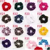 Acessórios de cabelo 117 estilos senhora menina cabelo scrunchy anel elástico faixas pura cor leopardo xadrez grande intestino esportes dança scrunchie dh8rn