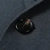 سترات الرجال 2023 نمط العلامة التجارية غير الرسمية الأزياء النحيفة النحوة Stripe Classic Suit Men Cardigan Jacket Jacket Corean Blazer Coats 231010