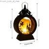 Other Event Party Supplies Halloween Witch Pumpkin Lantern Portable LED Vintage Castle Lantern For Table Centerpieces Windows Walls Decoration Q231010