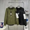 Vestes de poche en pierre de créateur veste d'île fermeture éclair à manches longues Badges hommes noir vert manteau décontracté coupe-vent broderie chemises pour hommes manteaux d'automne taille asiatique m-3xl