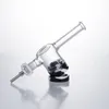 NC051 Dab Rig Стеклянная трубка Курительные трубки 10 мм Титановый кварцевый зажим для ногтей Большая камера Огромный воздушный поток Красочная силиконовая банка Прикрепленная нефтяная вышка Ручная трубка