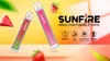 New original puff 600 disposable vape Sunfire 600 puffs e cigarette 2ml pod 10 flavors vape disposable puff RGB lights 9000 8000 7000 600 big vapor pen