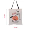 Sac fourre-tout en toile de coton pour fête d'halloween, sac cadeau pour bonbons, sacs à cordon, fournitures de fêtes de Festival, 1010