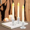 Candele 10 pezzi Base elettronica Base Fashion Candele Dining Table Decorazione Decorativa Candlestick Plastica per