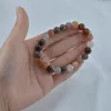 4mm 6mm 8mm 10mm 12mm Natural Botswana Agate bracelet Gemstone Healing Power Energy Beads Elastic indian colorful jade stone round Beads