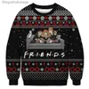 Women's Sweaters Ugly Christmas Sweater Fun 3D Printed Sweater Fashion Unisex Long-sleeved Hooded Sweater Autumn Funny Christmas PartyL231010