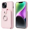 3 kaartsleuf ring stand Lederen Mobiele Telefoon Gevallen Case voor iPhone 15 14 13 12 11 pro max xr xs 7 8 6 iphone15 anti-drop case