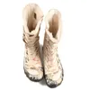 Boots TMA EYES Winter Warmth Long Washed Contrast-Stitch Lace Side Zipper Women's Boots 231009