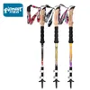 Trekking Poles Pioneer 1pc Carbon Fiber Ultralight Folding Trekking Poles 65-135cm Adjustable length for Camping Ski Hiking Walking Sticks 231010