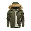 Men's Jackets Thick Fashion Down & Parkas Coat 2024 Fleece Oversized Hooded Warm Winter Coats Military Tactical Outdoor Outwear Men Clothing