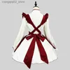 Costume a tema Anime Lolita Maid Come Cosplay Kawaii School Girl Party Maid Gioco di ruolo Animazione Spettacolo Plus Size Grembiule manica lunga Vestito da cameriera Q240307