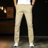 Erkeklerin izleri Elmsk gençlik kentsel minimalist sıradan pantolon şık elastik iş düz gevşek büyük boy kumaş