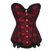 Bustiers espartilhos sexy overbust e rendas até vintage floral arco espartilho lingerie topo plus size corselet para mulher burlesque costum279r