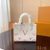 Luxerys Tote Bag Designer Bag Letra V Onthego Crossbody Bag Mulheres Moda Bolsa De Couro Estilo Clássico Simples Três Tamanhos Em Várias Cores