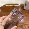 Casos de telefone celular Glitter Diamond Camera Protector Case para iPhone 14 15 Pro Max 11 12 13 Xs 7 8 Plus X Xr Luxury Girl's Silicone Cover 231010