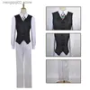 Kostium motywu Dazai Osamu Cosplay Bungo Stray Dogs Kom Come Jaket Panjang Mantel Jas Dewasa Pria Anime Halloween Kom Pakaian Natal Q240307