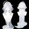 Genshin Impact Focalors Cosplay perruque longue Sier blanc bleu perruque Cosplay Anime Cosplay perruques résistant à la chaleur Furina Focalors Wigscosplay